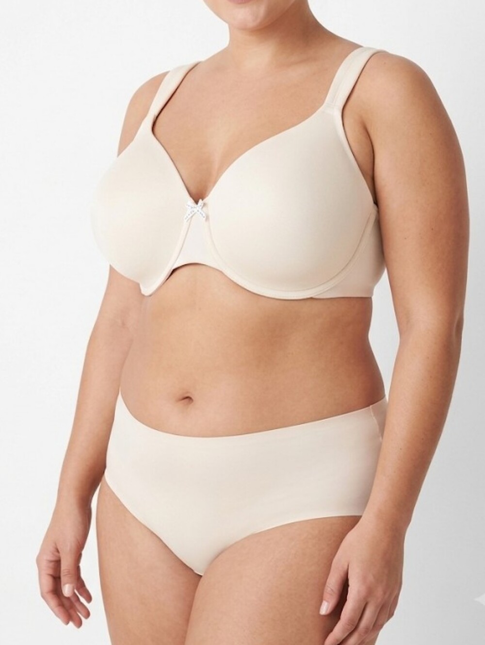 Cacique New Sise 48DD Smooth Full Support Bra - Ivory/Cream